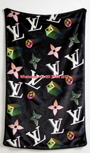 LV 3D Neon Monogram Blanket Colorful LV Geometric Throw IMG_3265